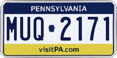 PA license plate MUQ2171