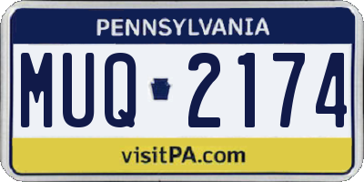 PA license plate MUQ2174