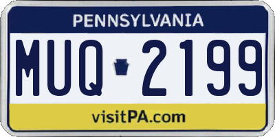PA license plate MUQ2199