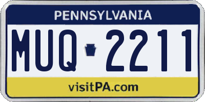 PA license plate MUQ2211
