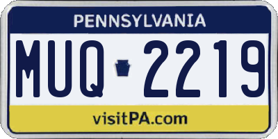 PA license plate MUQ2219