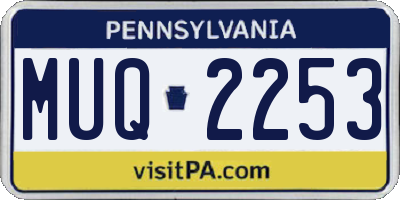 PA license plate MUQ2253