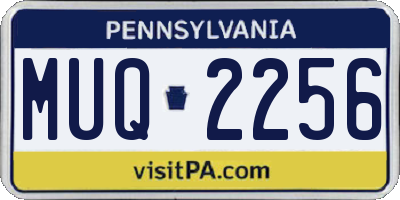 PA license plate MUQ2256