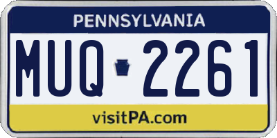 PA license plate MUQ2261