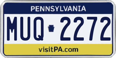 PA license plate MUQ2272