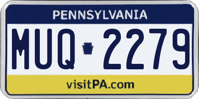 PA license plate MUQ2279