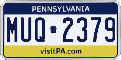 PA license plate MUQ2379