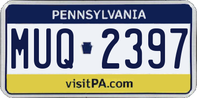 PA license plate MUQ2397