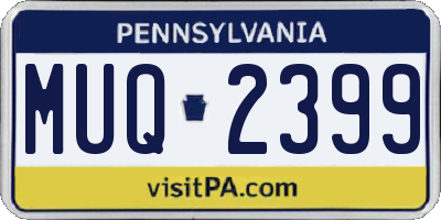 PA license plate MUQ2399