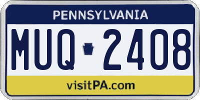 PA license plate MUQ2408