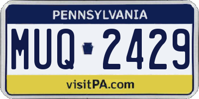 PA license plate MUQ2429