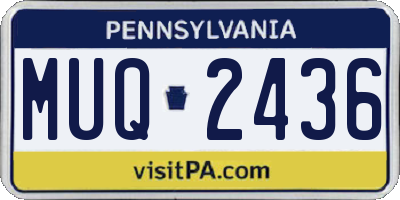 PA license plate MUQ2436