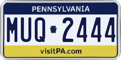 PA license plate MUQ2444
