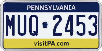 PA license plate MUQ2453