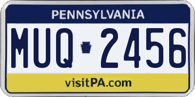 PA license plate MUQ2456