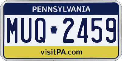 PA license plate MUQ2459