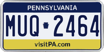PA license plate MUQ2464