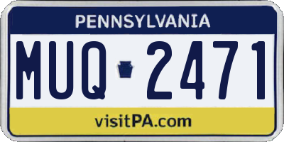 PA license plate MUQ2471