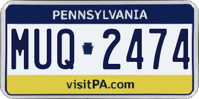 PA license plate MUQ2474
