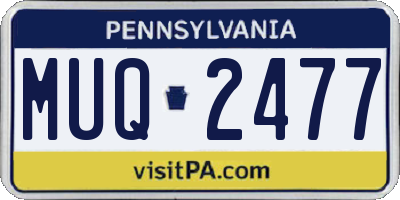 PA license plate MUQ2477