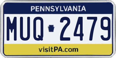PA license plate MUQ2479