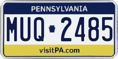 PA license plate MUQ2485