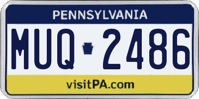PA license plate MUQ2486