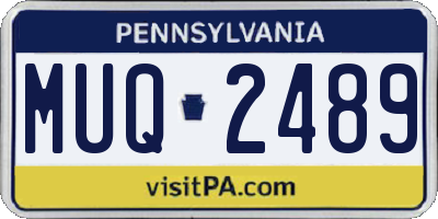 PA license plate MUQ2489