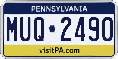 PA license plate MUQ2490