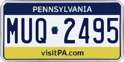 PA license plate MUQ2495