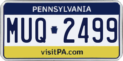 PA license plate MUQ2499