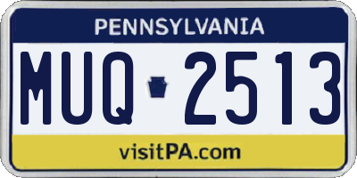 PA license plate MUQ2513