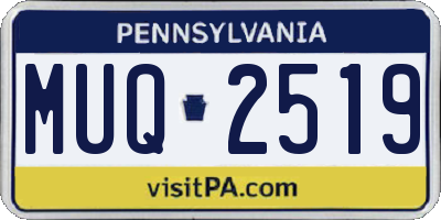 PA license plate MUQ2519