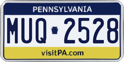 PA license plate MUQ2528