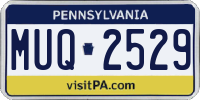 PA license plate MUQ2529