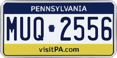 PA license plate MUQ2556