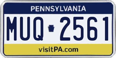 PA license plate MUQ2561