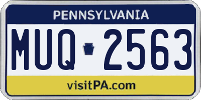 PA license plate MUQ2563