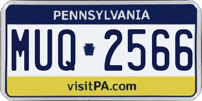 PA license plate MUQ2566