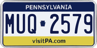 PA license plate MUQ2579