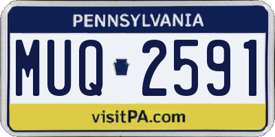 PA license plate MUQ2591
