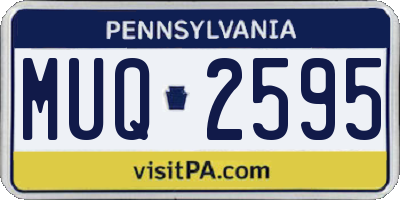 PA license plate MUQ2595