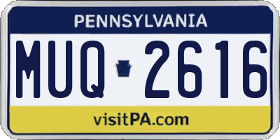 PA license plate MUQ2616