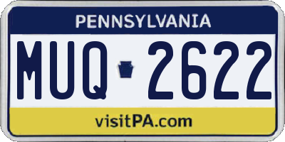 PA license plate MUQ2622