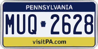 PA license plate MUQ2628