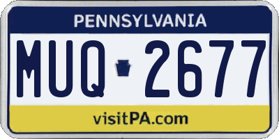 PA license plate MUQ2677