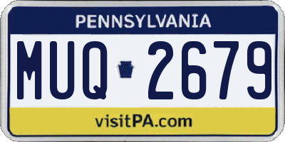 PA license plate MUQ2679