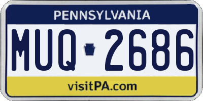 PA license plate MUQ2686