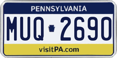 PA license plate MUQ2690