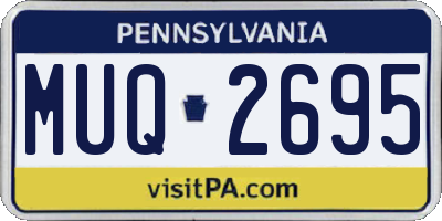 PA license plate MUQ2695